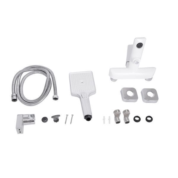 Смеситель для ванны Qtap Presto (c душевым гарнитуром) QTPRE259CRW45579 Chrome/White SD00051703 фото