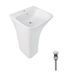 Комплект Qtap Crow: Раковина напольная моноблок 445x420x840 мм White + Донный клапан PU02O SD00053445 фото