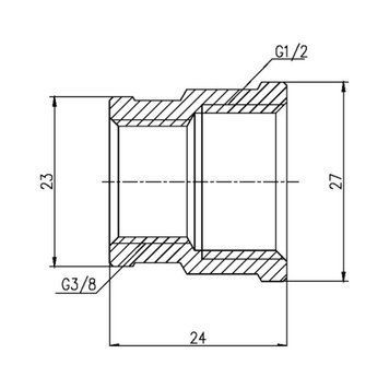 Муфта редукційна Thermo Alliance Forte 1/2"х3/8" ВВ SF357159 SD00002559 фото