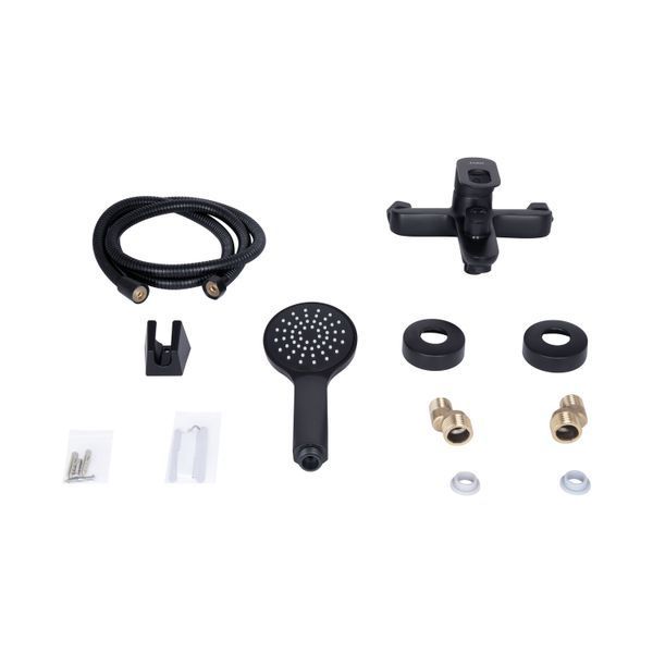 Змішувач для ванни Lidz Latwa 006 (з душовим гарнітуром) (k35) LDLAT006BLA45419 Black SD00051543 фото