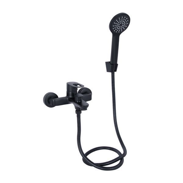 Змішувач для ванни Lidz Latwa 006 (з душовим гарнітуром) (k35) LDLAT006BLA45419 Black SD00051543 фото
