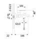 Змішувач для ванни Lidz Latwa 006 (з душовим гарнітуром) (k35) LDLAT006BLA45419 Black SD00051543 фото 3