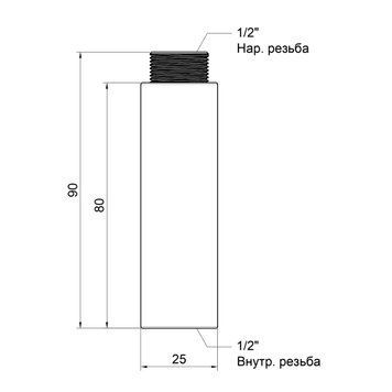 Подовжувач Thermo Alliance Standart 80х1/2" хром SD1301580 SD00010142 фото