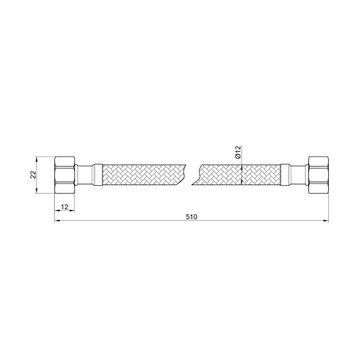 Гнучка підводка для води Thermo Alliance Standart 50 см ГГ SD397W50 SD00010889 фото