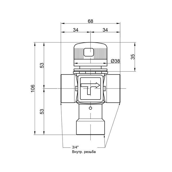 Змішувач термостатичний Icma 3/4" №143 SD00020795 фото