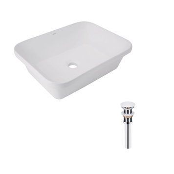 Комплект Qtap Scorpio: Раковина врізна прямокутна 510х390х145 мм White + Донний клапан PU02 SD00053414 фото