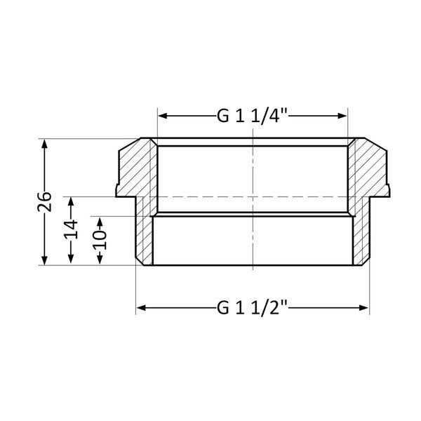 Футорка Thermo Alliance Standart 1&nbsp;1/2"х1 1/4" ЗВ SD4234032 SD00047892 фото