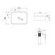 Комплект Qtap Scorpio: Раковина врезная прямоугольная 510х390х145 мм White + Донный клапан PU02 SD00053414 фото 2