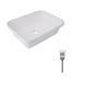 Комплект Qtap Scorpio: Раковина врезная прямоугольная 510х390х145 мм White + Донный клапан PU02 SD00053414 фото 1