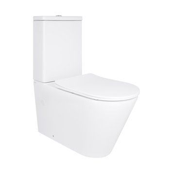 Унітаз підлоговий Qtap Vlasta Ultra Quiet безобідковий з сидінням Soft-close WHITE QT28228300W SD00052619 фото
