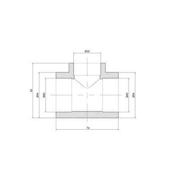 Трійник PPR Thermo Alliance 40х32х40 SD00029364 фото
