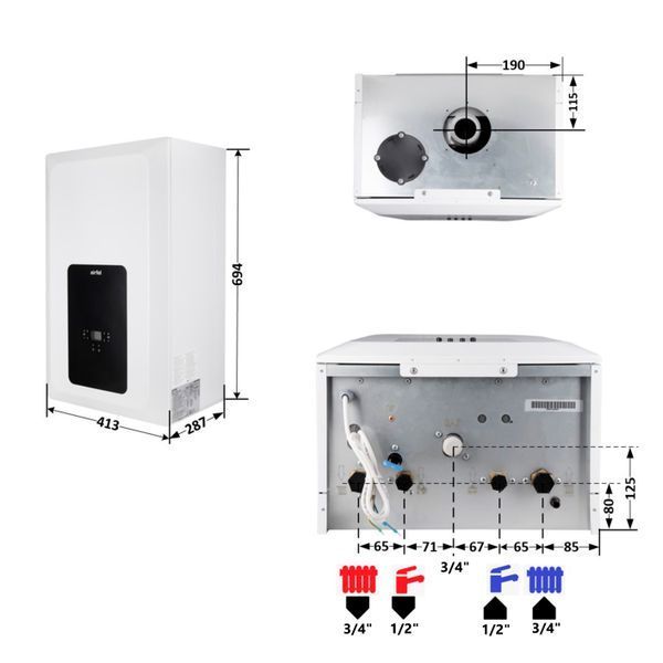 Котел газовый Airfel Elegant 24 кВт двухконтурный SD00051484 фото