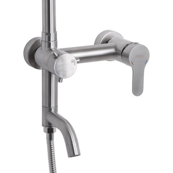 Душевая система универсальная Brinex Pure 1030 на 3 потребителя Nickel BRIPUR1030NKL SD00053186 фото