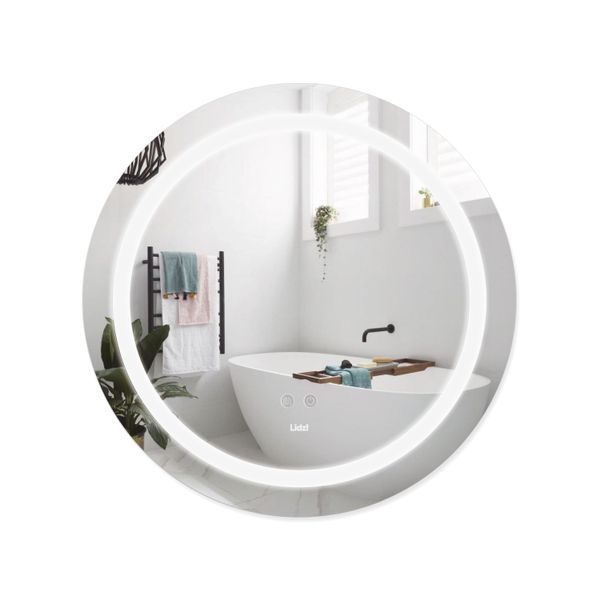 Зеркало Lidz Aria R600 с LED-подсветкой Touch, с антизапотеванием, с диммером, рег. яркости LD78LR600 SD00052337 фото