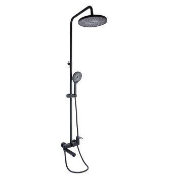 Душова система універсальна Qtap Jay на три споживача (з виливом) QTJAY111BLM45549 Black Matt SD00051673 фото