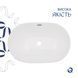 Комплект Qtap Leo: Раковина врізна овальна 590x400x170 мм White + Донний клапан PU02O SD00053416 фото 3