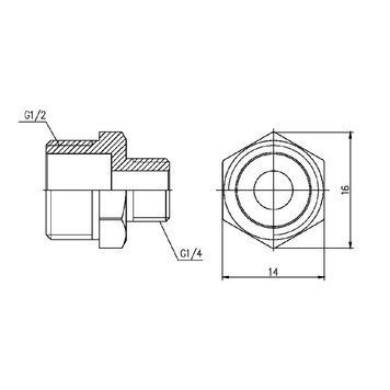 Ніпель редукційний Thermo Alliance Forte 1/2"х1/4" SF359156 SD00002587 фото