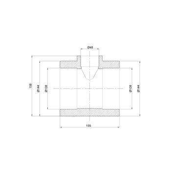 Трійник PPR Thermo Alliance 110х50х110 SD00029382 фото
