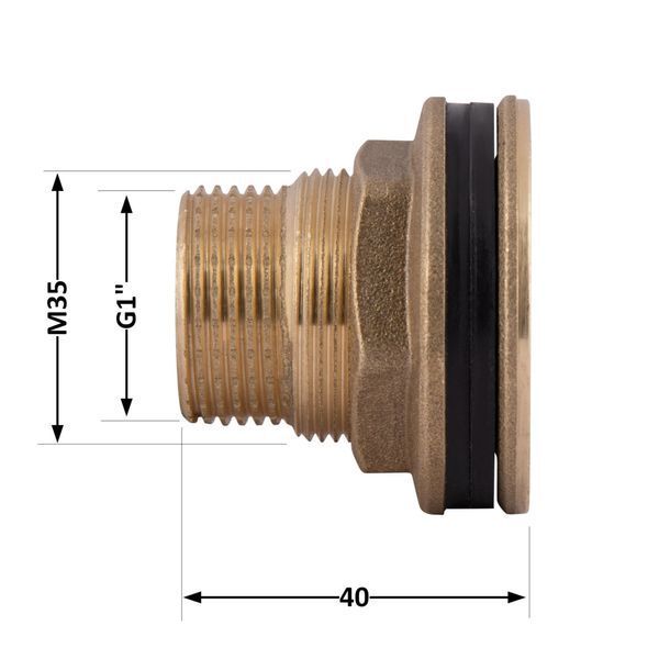 Врезка Thermo Alliance Standart 1" в бак SD40025 SD00047789 фото