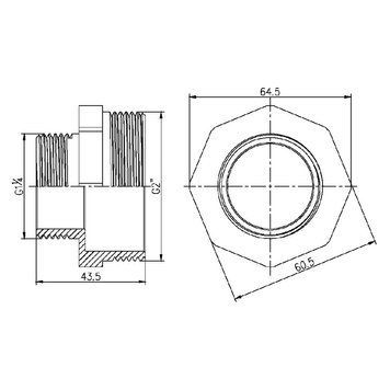 Ніпель редукційний Thermo Alliance Forte 2"х1" 1/4 SF3595032 SD00002571 фото