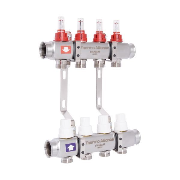 Колектор з витратомірами Thermo Alliance Standart 1" 4 виходи SD0044 SD00041503 фото