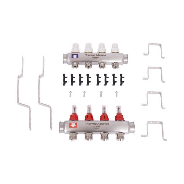 Колектор з витратомірами Thermo Alliance Standart 1" 4 виходи SD0044 SD00041503 фото