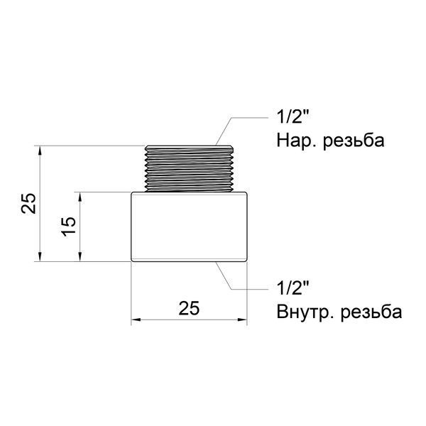 Подовжувач Icma 15х1/2" №19 SD00020806 фото
