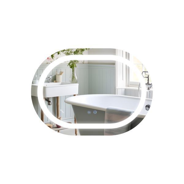 Зеркало Qtap Gemini 600х800 с LED-подсветкой Touch, с антизапотеванием, с диммером, рег. темп. цвета (3000-6500K) Reverse QT2578R6080 SD00052321 фото