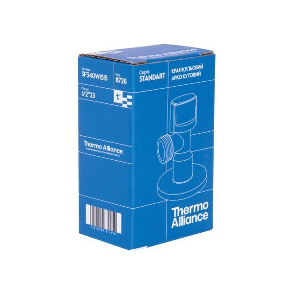 Кран приладовий кульовий Арко Thermo Alliance Standart 1/2"З х 1/2"З SF340W1515 SD00005495 фото