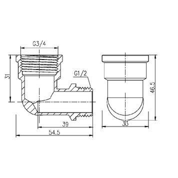 Кут редукційний Thermo Alliance Forte 3/4"х1/2" ВЗ SF3702015 SD00028898 фото