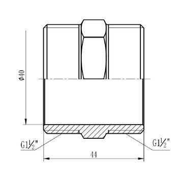 Ніпель Thermo Alliance Forte 1&nbsp;1/2" SF35840 SD00002574 фото