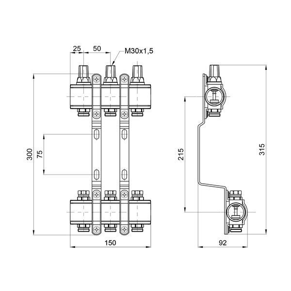 Колектор Thermo Alliance Forte 1" 3 виходи SF002W3 SD00039964 фото