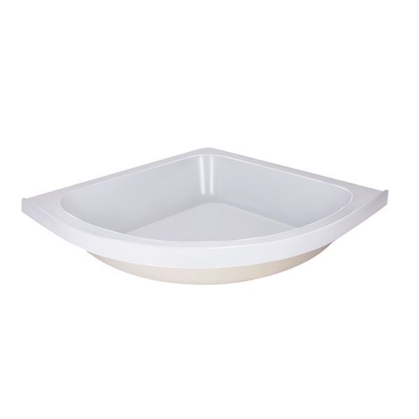 Душова кабіна Latwa SC80x80.SAT.MID.FR полукругла, скло Frost 4 мм + Душовий піддон KAPIELKA ST80x80x26, з панеллю Lidz SD00050785 фото