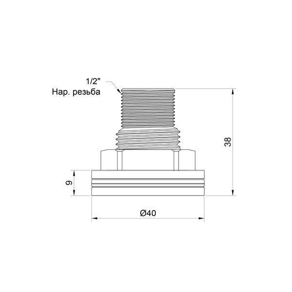Врізка Thermo Alliance Standart 1/2" в бак SD40015 SD00047787 фото