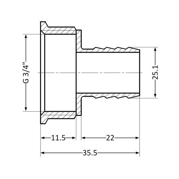 Штуцер Thermo Alliance Standart 25х3/4" ВР SD4262025 SD00047913 фото