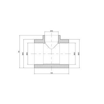 Трійник PPR Thermo Alliance 63х40х63 SD00029372 фото