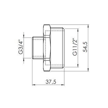 Ніпель редукційний Thermo Alliance Forte 1&nbsp;1/2х3/4" SF3594020 SD00002578 фото