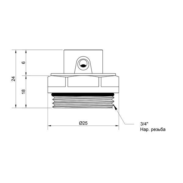 Кран Маєвського Thermo Alliance Standart 3/4" SD210W20 SD00005522 фото
