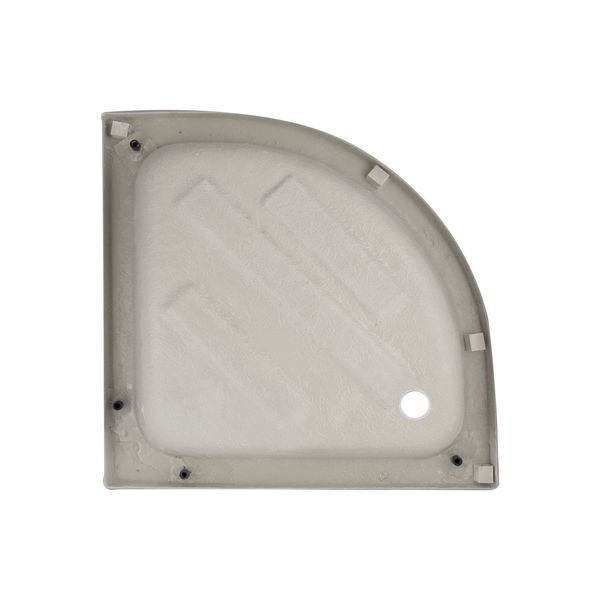 Душова кабіна Latwa SC80x80.SAT.MID.GR полукругла, скло тон. 4 мм + Душовий піддон KAPIELKA ST80x80x26, з панеллю Lidz SD00050784 фото