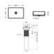 Комплект Qtap Tern: Раковина накладна прамокутна 480х370х135 мм Matt Black + Донний клапан PU03 SD00053424 фото 1