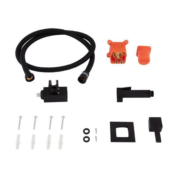 Набор для гігієнічного душу Qtap Inspai-Varius прямокутний QT259710842859NB Black Matt SD00048969 фото