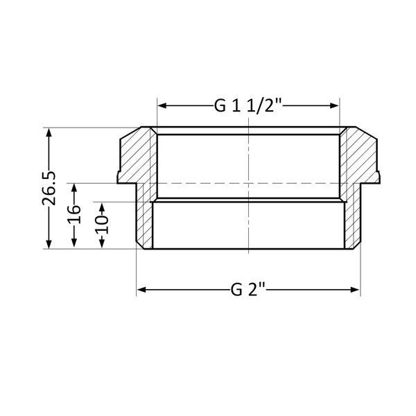 Футорка Thermo Alliance Standart 2"х1 1/2" ЗВ SD4235040 SD00047891 фото