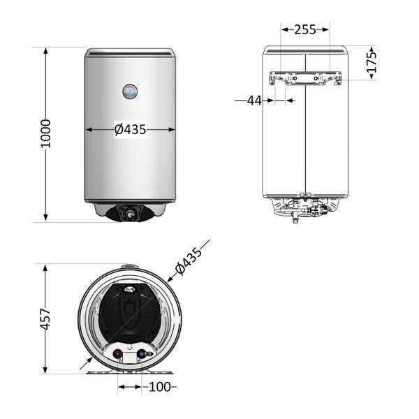 Электрический водонагреватель Thermo Alliance Spectra 100 л вертикальный, сухой керамический ТЭН 2,0 кВт SD00054358 фото