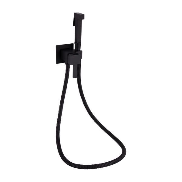 Набор для гігієнічного душу Qtap Inspai-Varius прямокутний QT259710842859NB Black Matt SD00048969 фото