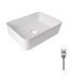 Комплект Qtap Tern: Раковина накладна прамокутна 480х370х135 мм White + Донний клапан PU02 SD00053425 фото 2
