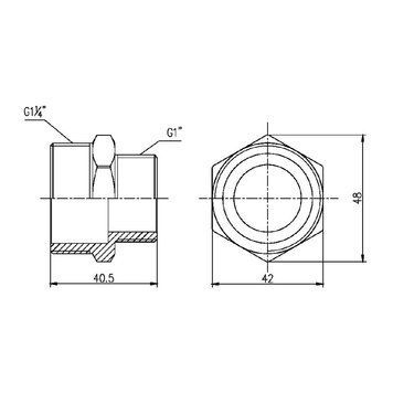 Ніпель редукційний Thermo Alliance Forte 1&nbsp;1/4х1" SF3593225 SD00002580 фото
