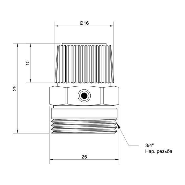 Кран Маєвського Thermo Alliance Standart 3/4" ручний SD211W20 SD00005524 фото