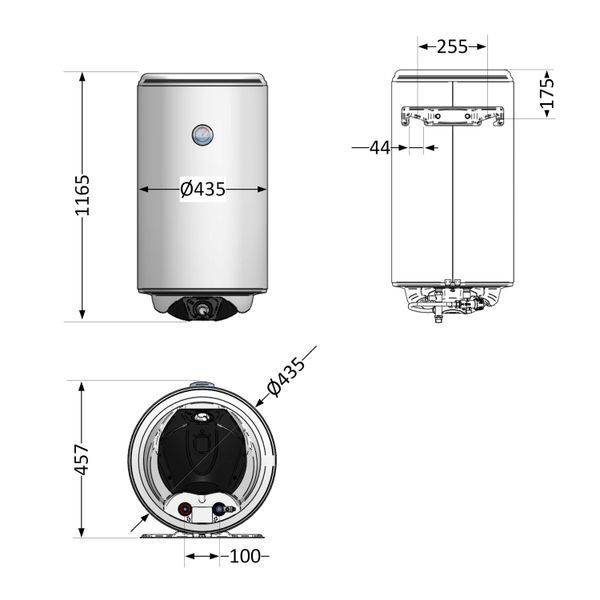 Электрический водонагреватель Thermo Alliance Spectra 120 л вертикальный, сухой керамический ТЭН 2,0 кВт SD00054359 фото