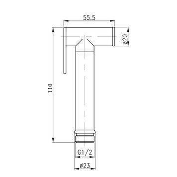 Лійка для гігієнічного душу Qtap Rucni округла QT889910842855OB Black Matt SD00048964 фото