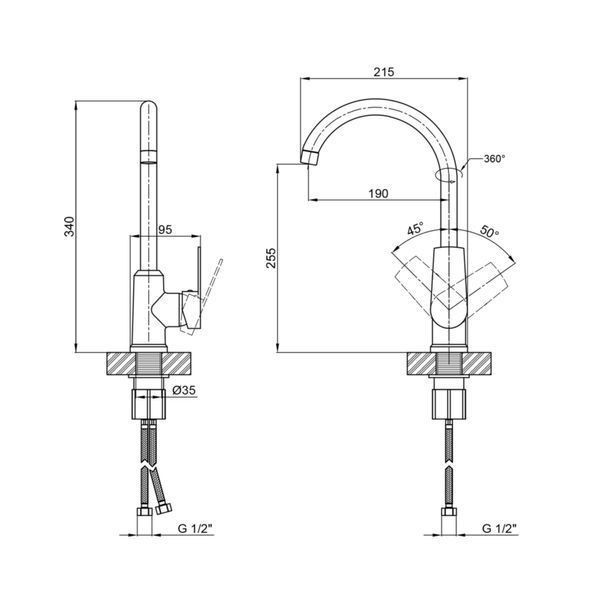 Акційний набір 2+1: Змішувач для кухонної мийки Brinex BRIN35C20N SD00053823 фото